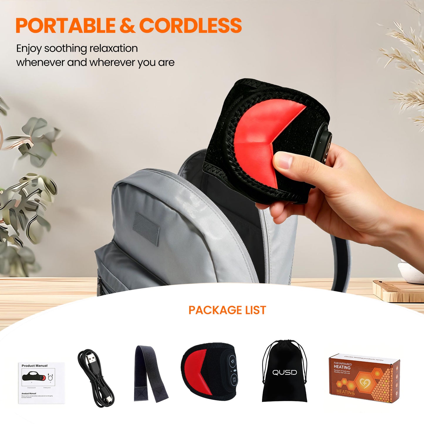 Red Light Heating Therapy Wrap for Wrist Arm Leg Neck Ankle Massager