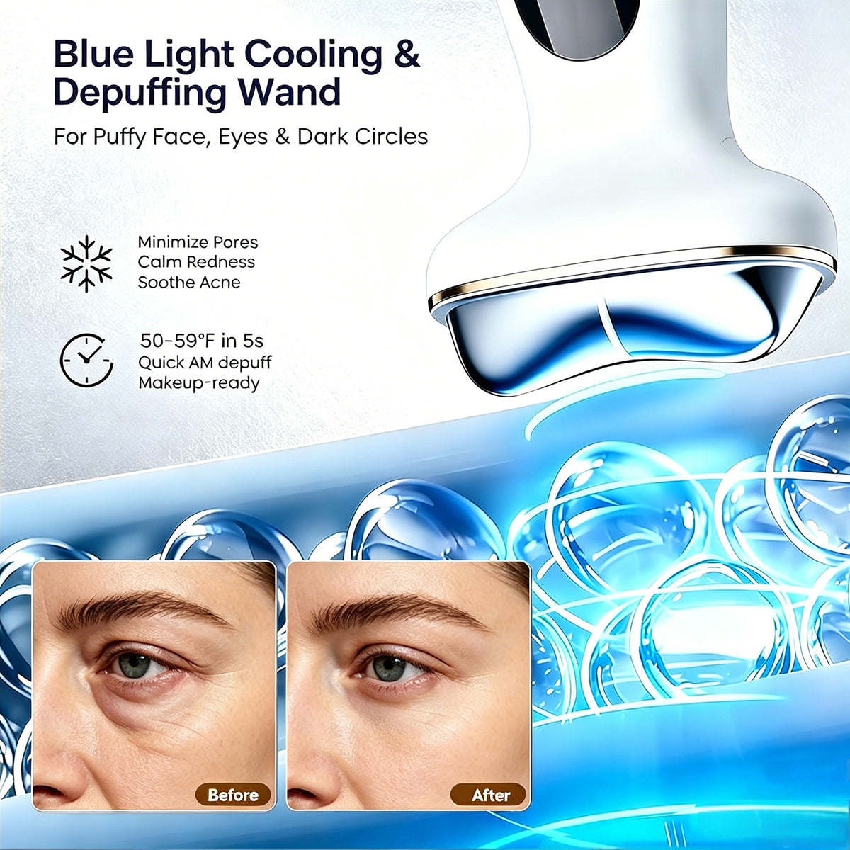 Face and Neck Gua Sha Facial Massager Hot and Cold for Puffiness & Firming Skincare Tool