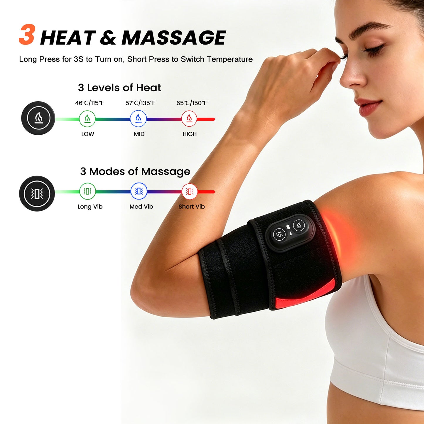 Red Light Heating Therapy  Wrap for Wrist Arm Leg Neck Ankle Massager
