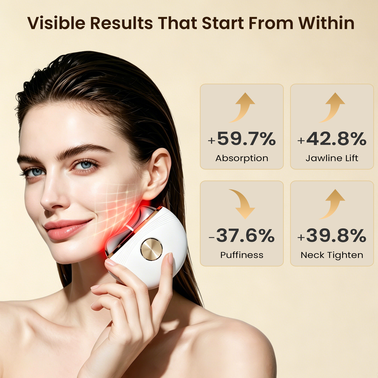 Hot & Cold Microcurrent Red Light Gua Sha | Anti-Aging Facial Sculpting Massager