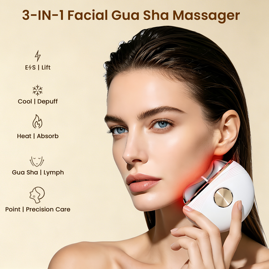 Hot & Cold Microcurrent Red Light Gua Sha | Anti-Aging Facial Sculpting Massager